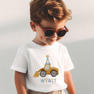 Custom Age Birthday Construction Truck Shirt PersonalizedShirts.net