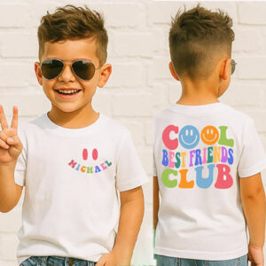 Personalized Cool Best Friends Club Cute BFF 2-sided Shirt