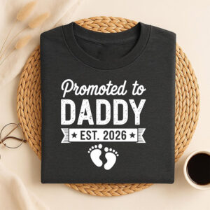 Custom Promoted To Daddy New Father Gift Shirt