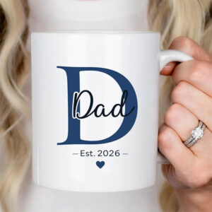 Personalized First Time Dad Est 2026 Mug
