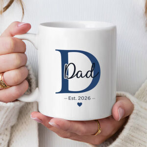 Personalized First Time Dad Est 2026 Mug