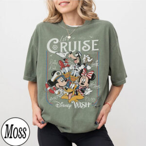 Custom Mickey Let’s Cruise Line Family Cruise Vacation Comfort Colors Tee