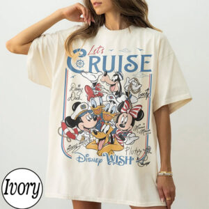 Custom Mickey Let’s Cruise Line Family Cruise Vacation Comfort Colors Tee