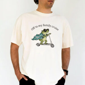 Off To The Family Cruise Frog Scooter Shirt