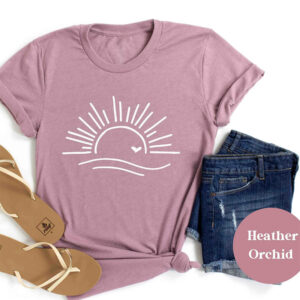 Hello Summer Beach Sunrise Comfort Colors Tee