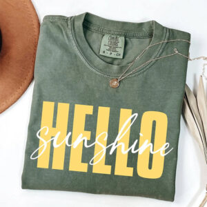 Hello Sunshine Hello Summer Beachy Comfort Colors Tee