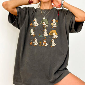 Cute Goose Camping Outdoor Adventure Comfort Colors Shirt