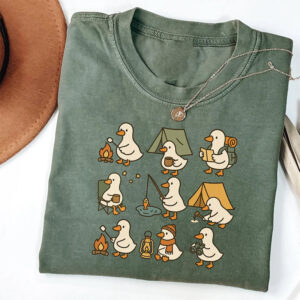 Cute Goose Camping Outdoor Adventure Comfort Colors Shirt
