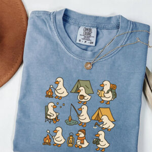 Cute Goose Camping Outdoor Adventure Comfort Colors Shirt PersonalizedShirts.net