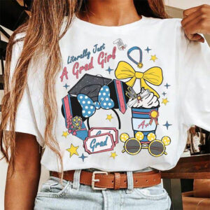 Girl Graduation Disney Coquette Bow Comfort Colors Shirt 2 PersonalizedShirts.net