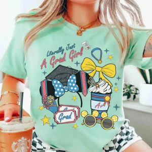 Girl Graduation Disney Coquette Bow Comfort Colors Shirt