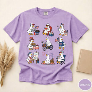 Funny 4th Of July Goose Comfort Colors Tee Independence Day Outfit