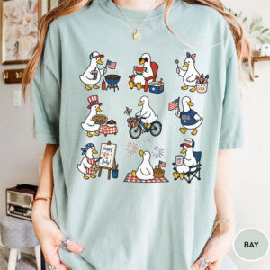 Funny 4th Of July Goose Comfort Colors Tee Independence Day Outfit