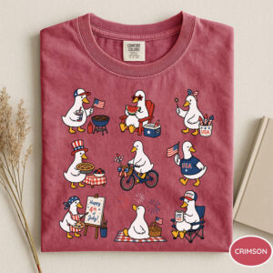 Funny 4th Of July Goose Comfort Colors Tee Independence Day Outfit PersonalizedShirts.net