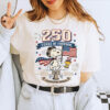 Snoopy 250 Years Of Freedom Patriotic USA  Tee