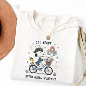 Patriotic Snoopy Independence Day, USA 250th Anniversary Shirt PersonalizedShirts.net