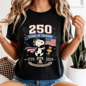 Snoopy 250 Years of Freedom Patriotic USA Tee PersonalizedShirts.net