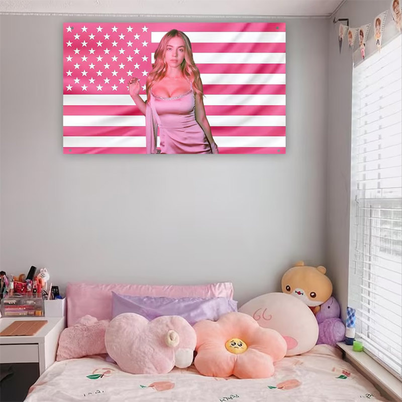 Hot Sydney Sweeney Euphoria Pink America Flag