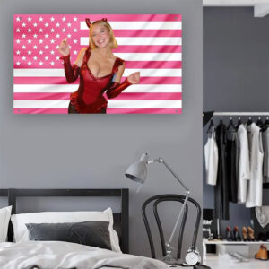 The Devil Sydney Sweeney Pink American Flag