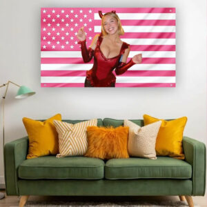The Devil Sydney Sweeney Pink American Flag 3 PersonalizedShirts.net