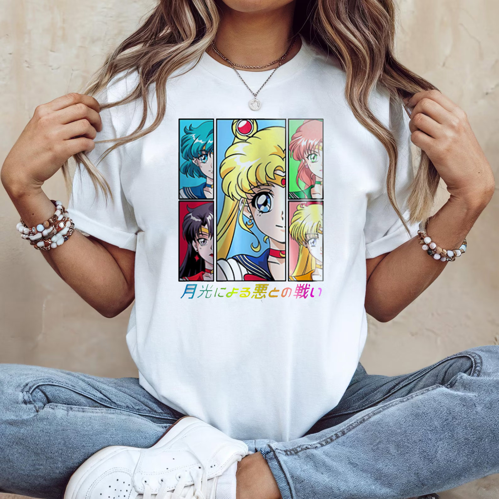 Anime Sailor Moon Usagi Tsukino Shirt Collage Design