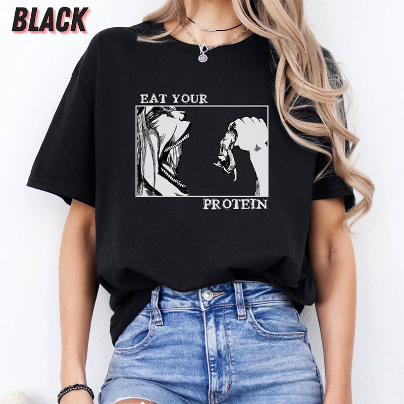 Eat Your Protein Attack On Titan Anime Shirt Detail