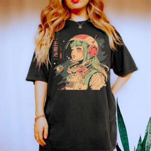Japan 90s Anime Manga Space Girl Shirt