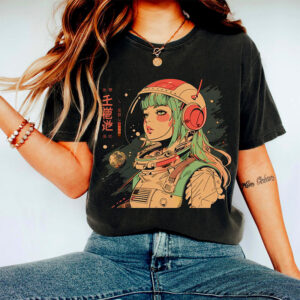 Japan 90s Anime Manga Space Girl Shirt