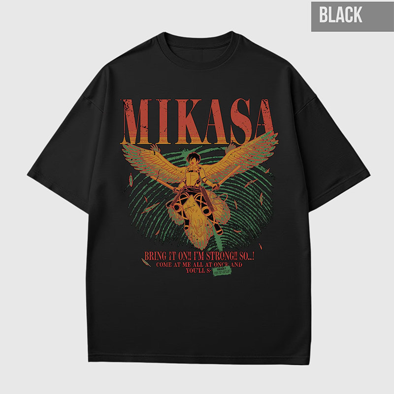Vintage Mikasa Attack on Titan Anime T-shirt Vintage Mikasa Attack on Titan Anime T-shirt