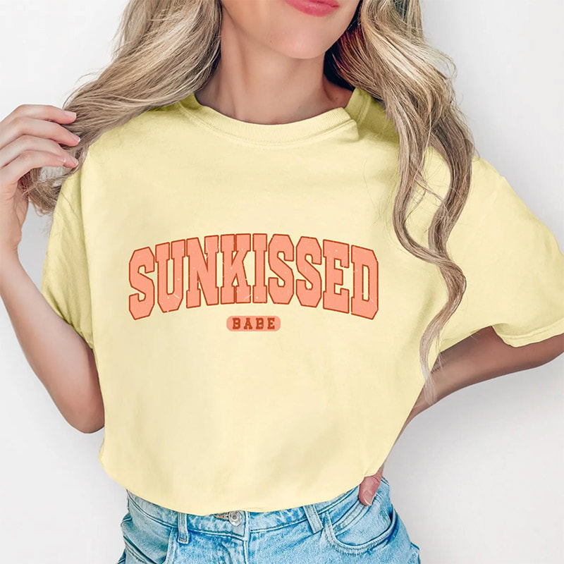 Sunkissed Babe Cute Summer Beach Comfort Colors Tee