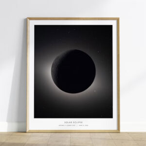 Artemis 2 Moon Flyby, Solar Eclipse NASA Poster