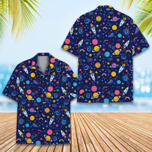 Colorful Outer Space Hawaiian Shirt