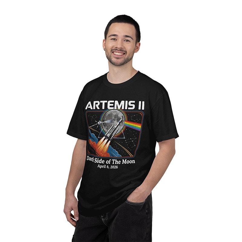 Dark Side Of Moon Artemis 2 Mission T-shirt Dark Side Of Moon Artemis 2 Mission T-shirt