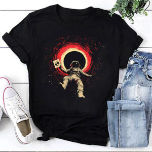 Funny Astronaut Black Hole, Space Exploration Tee PersonalizedShirts.net