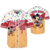 Custom Mickey Ice Cream Cartoon Theme Baseball Jersey