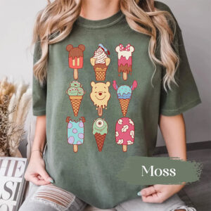 Disney Ice Cream Disneyworld Travel Comfotr Colors Shirt
