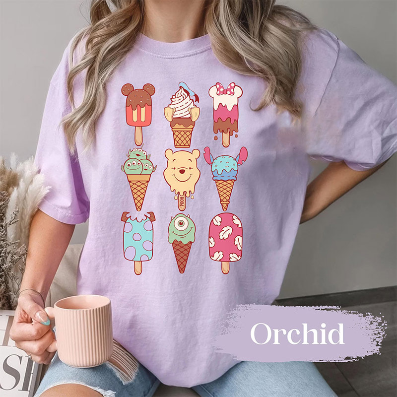 Disney Ice Cream Disneyworld Travel Comfotr Colors Shirt Disney Ice Cream Disneyworld Travel Comfotr Colors Shirt