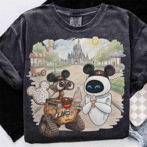 Disneyland Snack WALL E And EVE, Disney Ice Cream Comfort Colors Tee 3 PersonalizedShirts.net