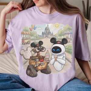 Disneyland Snack WALL-E And EVE, Disney Ice Cream Comfort Colors Tee