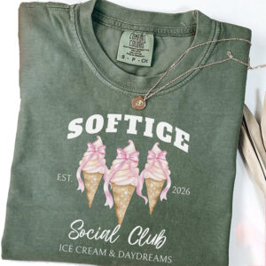 Ice Cream Lover Softice Social Club Comfort Colors Shirt