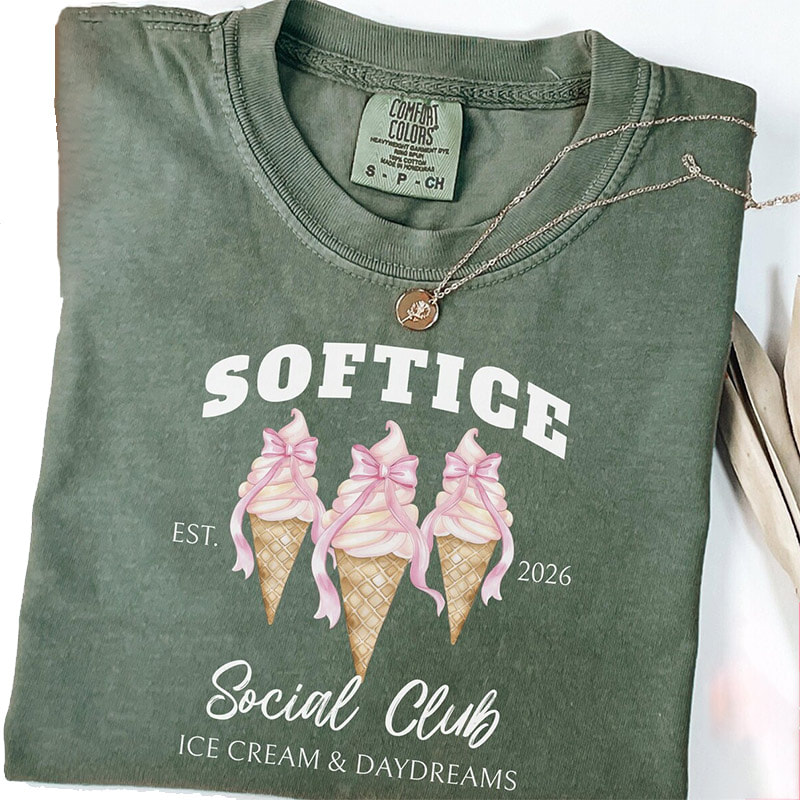 Ice Cream Lover Softice Social Club Comfort Colors Shirt Ice Cream Lover Softice Social Club Comfort Colors Shirt