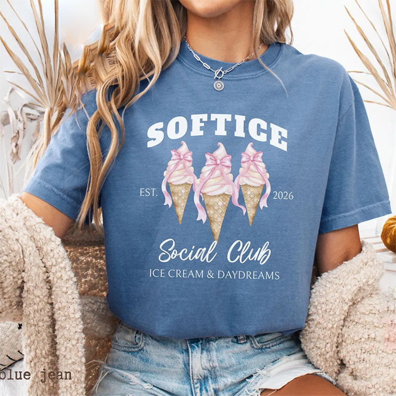 Ice Cream Lover Softice Social Club Comfort Colors Shirt Ice Cream Lover Softice Social Club Comfort Colors Shirt