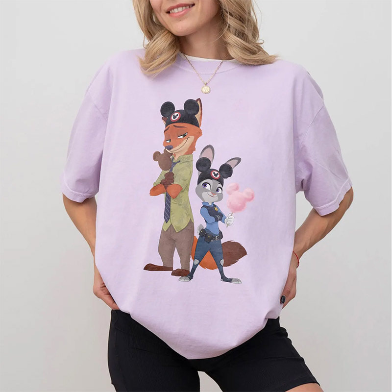 Nick And Judy Ice Cream Mickey Comfort Colors Shirt