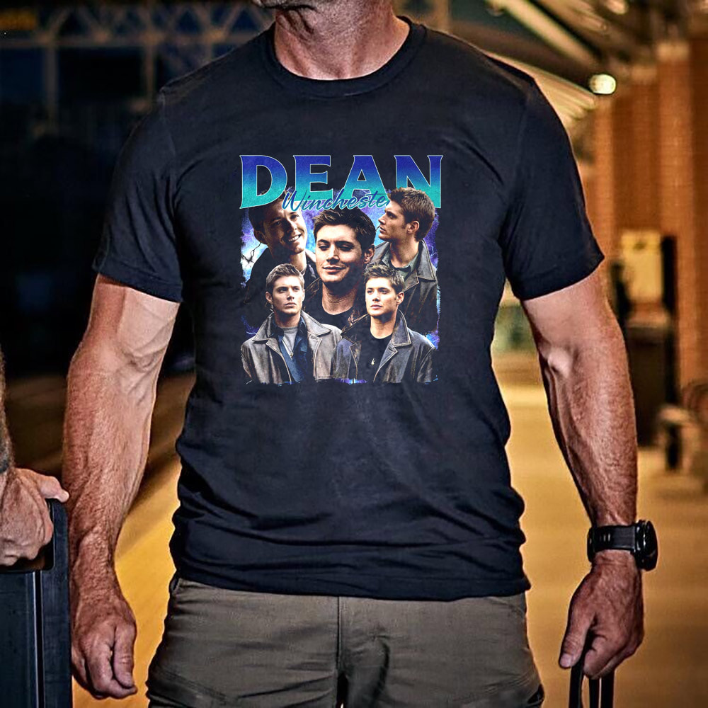 Dean Winchester Supernatural TV Show Collage Shirt Design