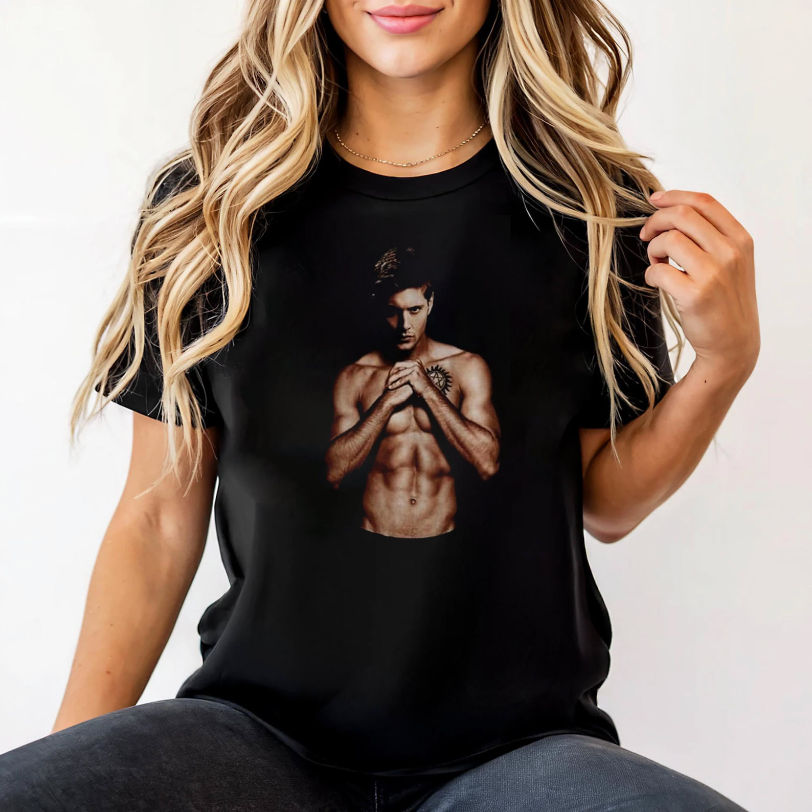 Jensen Ackles Shirtless Fan Tee Jensen Ackles Shirtless Fan Tee