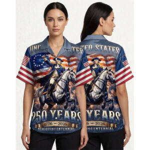George Washington United States 250 Years Annivesary Hawaiian Shirt