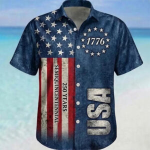 USA 250 Years, Proud To Be An American Retro Hawaiian Shirt