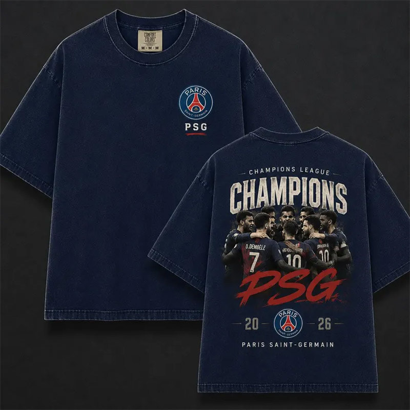 2026 Champions League Winner PSG Soccer Comfort Colors Shirt 2026 Champions League Winner PSG Soccer Comfort Colors Shirt
