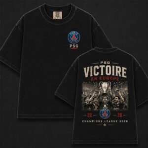 2026 Champions League Winners PSG Victoire En Europe Vintage Comfort Colors Shirt