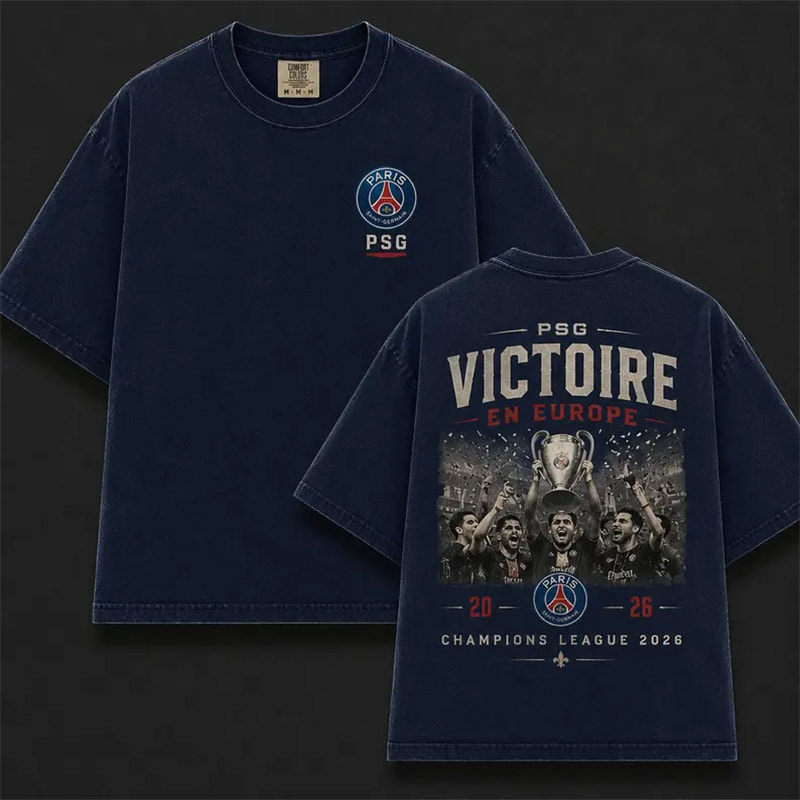 2026 Champions League Winners PSG Victoire En Europe Vintage Comfort Colors Shirt